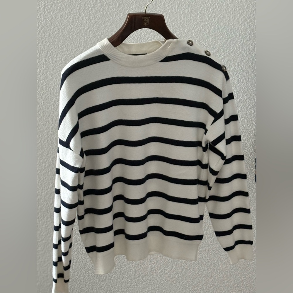 M&S Soft Touch Crew Neck Button Detail Sweater